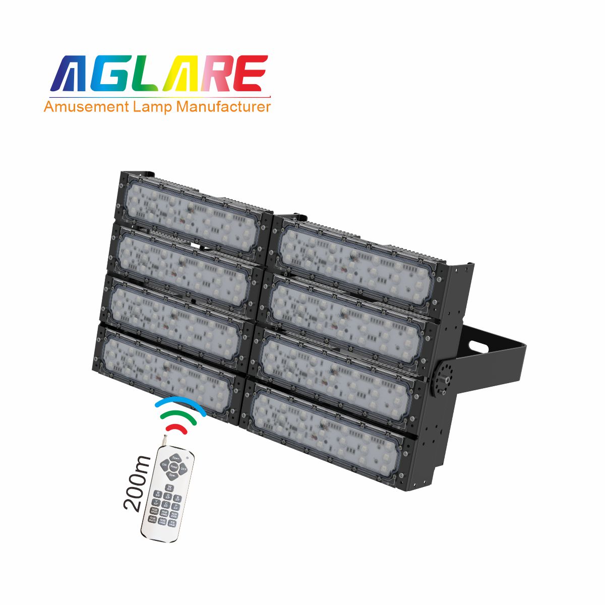 400WLED彩色投光灯泛光灯,变色户外射灯带？仄